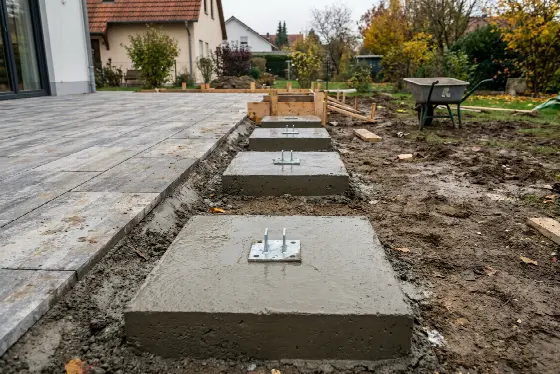 Fundering voor een overkapping