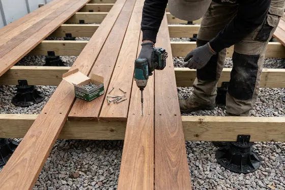 Houten terras en vlonder